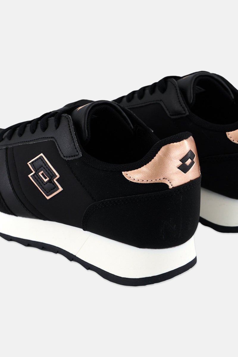 LOTTO أحذية كاجوال نسائية مزودة بأربطة، سوداء - Image 4